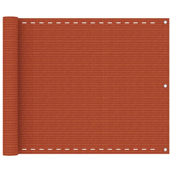 vidaXL Balcony Screen Orange 29.5x157.5" HDPE