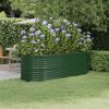 vidaXL Garden Raised Bed Green Powder-coated steel Extra Large Tough