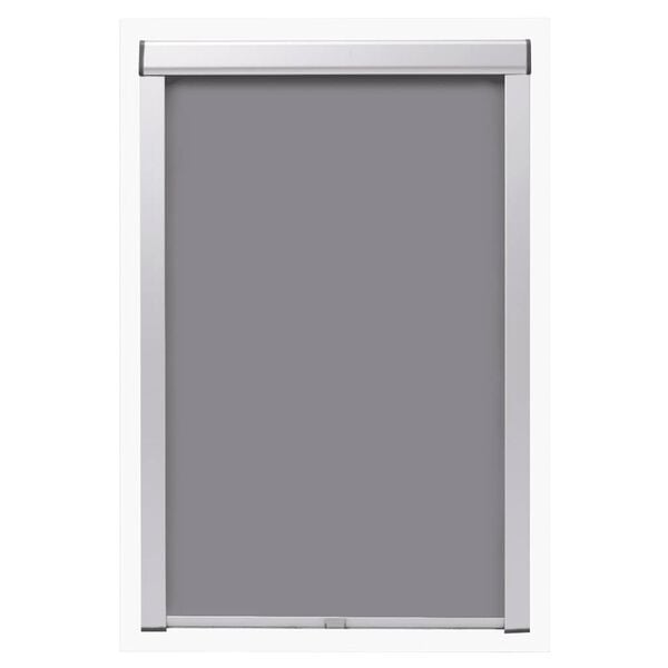 vidaXL Blackout Roller Blind Grey Polyester U08/808 Adjustable Height