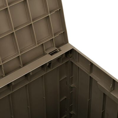 vidaXL Patio Storage Box Gray 21.9"x16.9"x20.9" Polypropylene