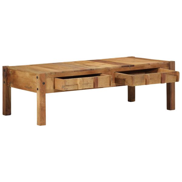 vidaXL Coffee Table Brown 110 x 54 x 35 cm Solid Reclaim Wood