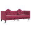 vidaXL 2 Piece Sofa Set with Pillows Wine Red Velvet