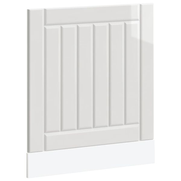 vidaXL Dishwasher Panel High gloss white Engineered wood Standard