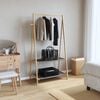 vidaXL Clothes Rack Natural bamboo Bamboo Medium Foldable Clothes Rack