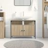 vidaXL Bathroom Sink Cabinet with Door Brown 31.50 x 11.81 x 23.62 in