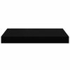 vidaXL Wall Shelf Set of 2 Black Honeycomb MDF, metal Medium