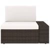 vidaXL Garden Lounge Set Brown and Cream White
