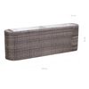 vidaXL Raised Bed Grey Poly Rattan, Zinc Medium Durable Raised Bed