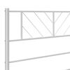 vidaXL Metal Bed Frame White Steel 72 x 84 in Metal Bed Frame