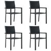 vidaXL Garden Dining Set Black Powder-coated steel, plastic, glass