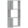 vidaXL Corner Bookcase 3-Tier Grey Sonoma 19.7x19.7x40.2" Engineered Wood