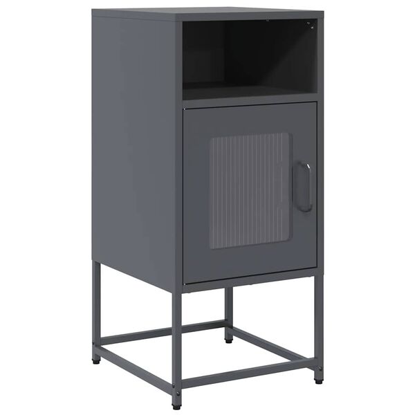 vidaXL Nightstand Anthracite Cold-rolled steel Medium Nightstand