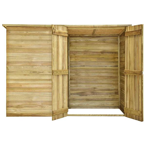 vidaXL Tool Shed Natural Pine Impregnated Pinewood Large Garden Shed
