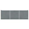 vidaXL Raised Bed Grey Galvanized Steel 94.5 x 15.7 x 30.3 in
