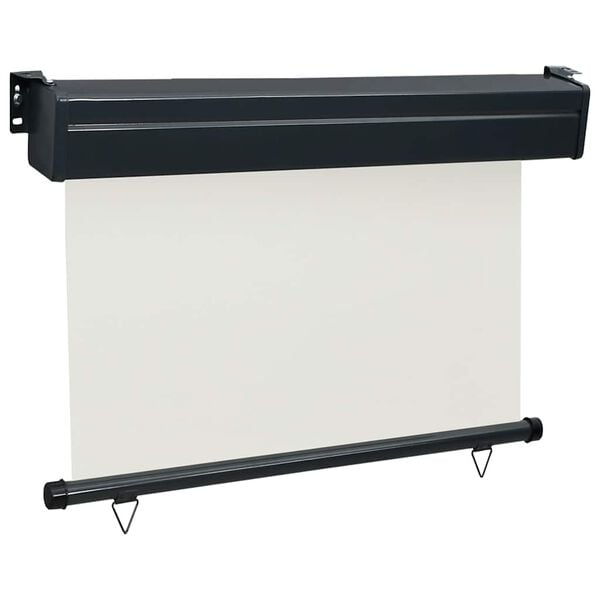 vidaXL Balcony Side Awning Cream Steel, Aluminum, 100% Polyester