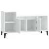 vidaXL TV Cabinet White Engineered wood, iron Medium TV Cabinet