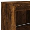 vidaXL Sideboard with LED Lights Smoked Oak 111.4"x14.6"x26.4"