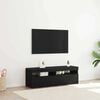 vidaXL TV Cabinet Black Oak 47.24 x 13.78 x 15.75 in Engineered Wood