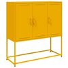 vidaXL Highboard Mustard Yellow Steel Medium Highboard Rectangular