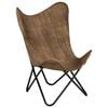 vidaXL Butterfly Chair Taupe Canvas (100% cotton) + powder-coated steel