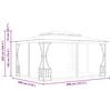 vidaXL Gazebo with Nets 9.8'x13.1'x8.7' Anthracite