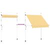 vidaXL Retractable Awning Orange and White Stripes