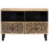 vidaXL TV Cabinet Natural wood Solid mango wood Small TV Cabinet