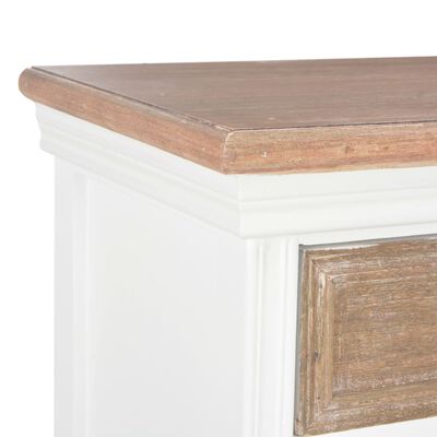 vidaXL Sideboard White 23.6"x11.8"x31.5" Solid Wood