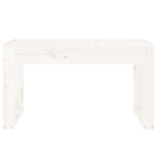 vidaXL Garden Bench White Solid Pine Wood 2-Seater Durable