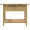vidaXL Console Table Brown Solid waxed pinewood 36.6 x 13.6 x 28.7 in