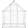 vidaXL Greenhouse Silver and transparent Aluminum, polycarbonate