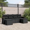 vidaXL Garden Sofa Set Black