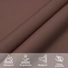 vidaXL Sunshade Sail Oxford Fabric Square 8.2x8.2' Brown