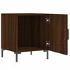 vidaXL Bedside Cabinet Set of 2 Brown Oak Engineered wood, iron Standard