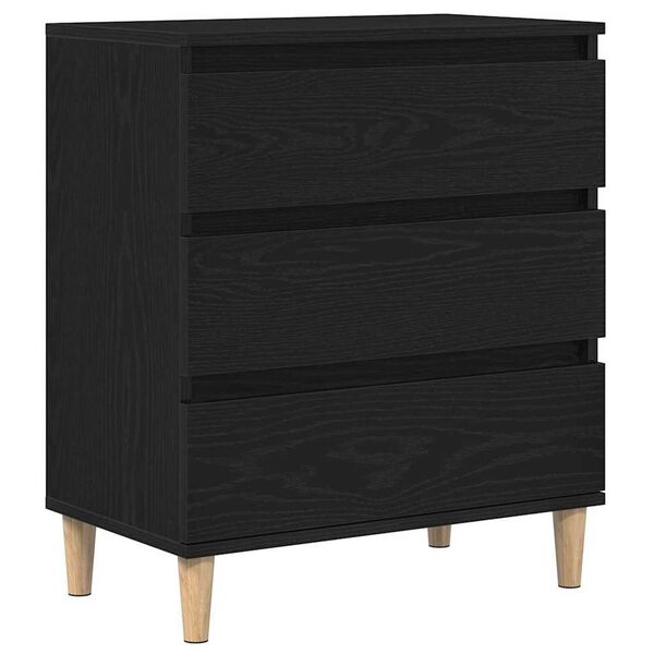 vidaXL Sideboard Black Oak 23.62 x 13.78 x 27.56 in Engineered Wood
