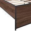 vidaXL Bed Frame Brown Oak Engineered Wood Twin Size Durable Bed Frame