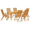 vidaXL Garden Dining Set Natural Wood Solid Acacia wood 6-seater