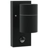 vidaXL Outdoor Wall Light 2 pcs Black 2.56 x 4.13 x 6.30 in