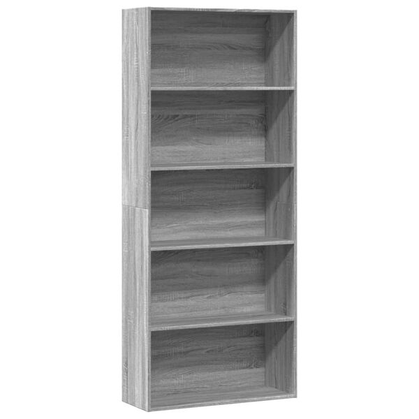 vidaXL Book Cabinet Grey Sonoma Engineered wood Tall Book Cabinet