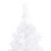 vidaXL Artificial Christmas Tree White PVC, steel 59 in tall Ornaments