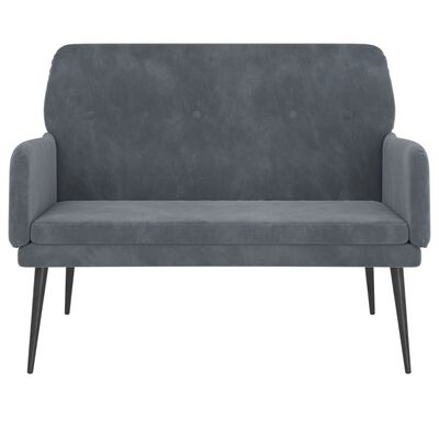 vidaXL Bench Dark Gray 42.5"x31.1"x31.1" Velvet