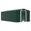 vidaXL Garden Shed Green Galvanized Steel Large Garden Shed