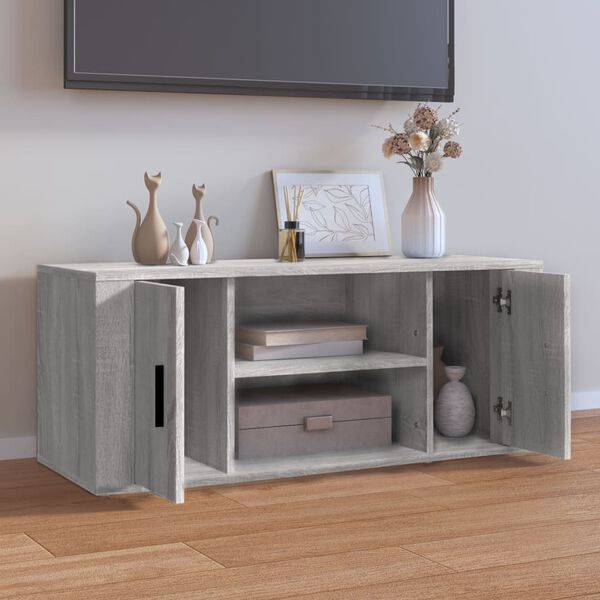 vidaXL TV Cabinet Grey sonoma Engineered Wood Medium TV Cabinet