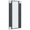 vidaXL Wall Mirror Black Glass, Powder-coated iron 15.7x31.5 in
