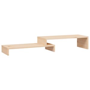 vidaXL Monitor Stand (20.5-39.8)x8.7x5.5" Solid Wood Pine