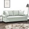 vidaXL 2-seater Sofa Light Grey Velvet (100% polyester), Metal, Textilene