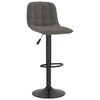 vidaXL Bar Stool Set of 2 Dark Grey Powder coated steel, velvet