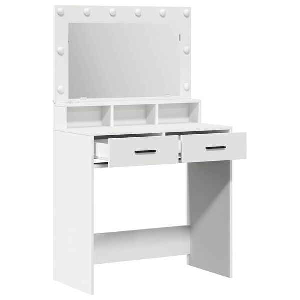 vidaXL Dressing Table White 79 x 41 x 135 cm Engineered Wood