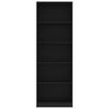 vidaXL Book Cabinet Black Engineered wood Tall Book Cabinet