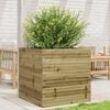 vidaXL Garden Planter Natural wood brown Vacuum-treated pinewood Large